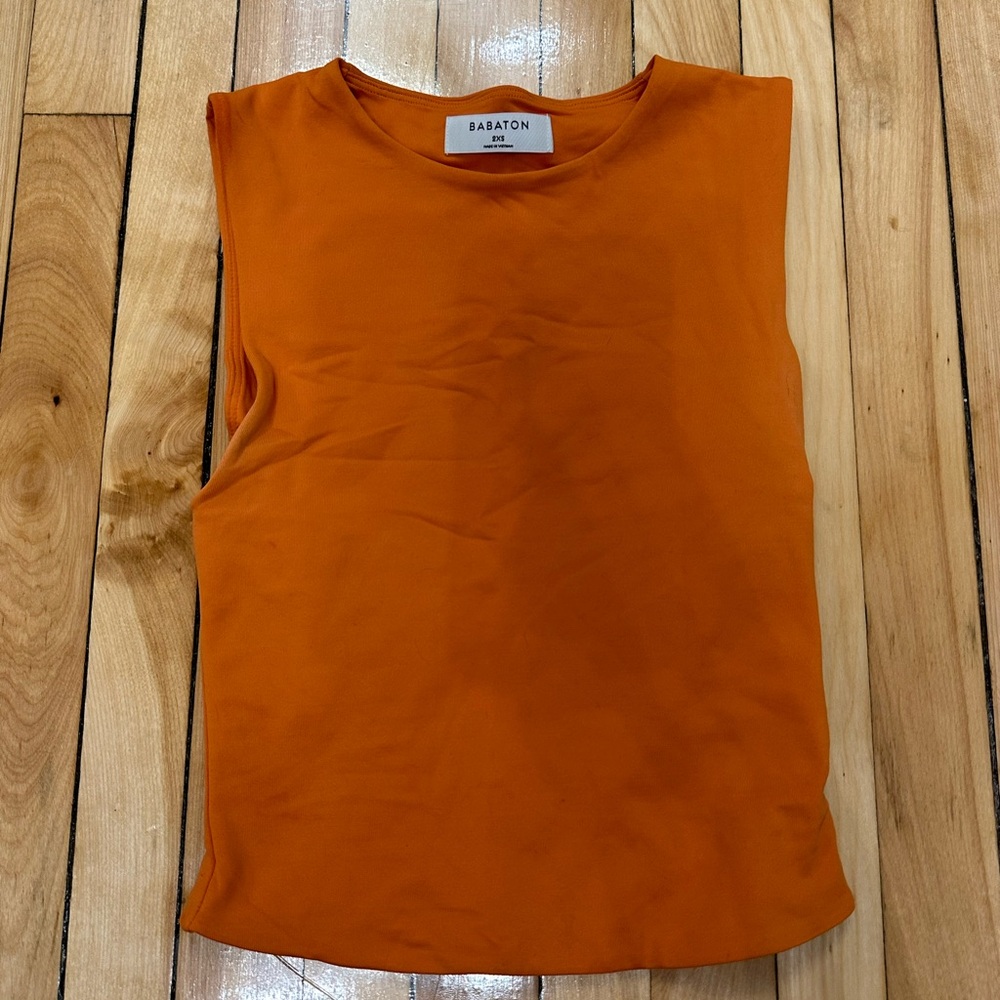 Babaton Contour Orange Sleeveless Top